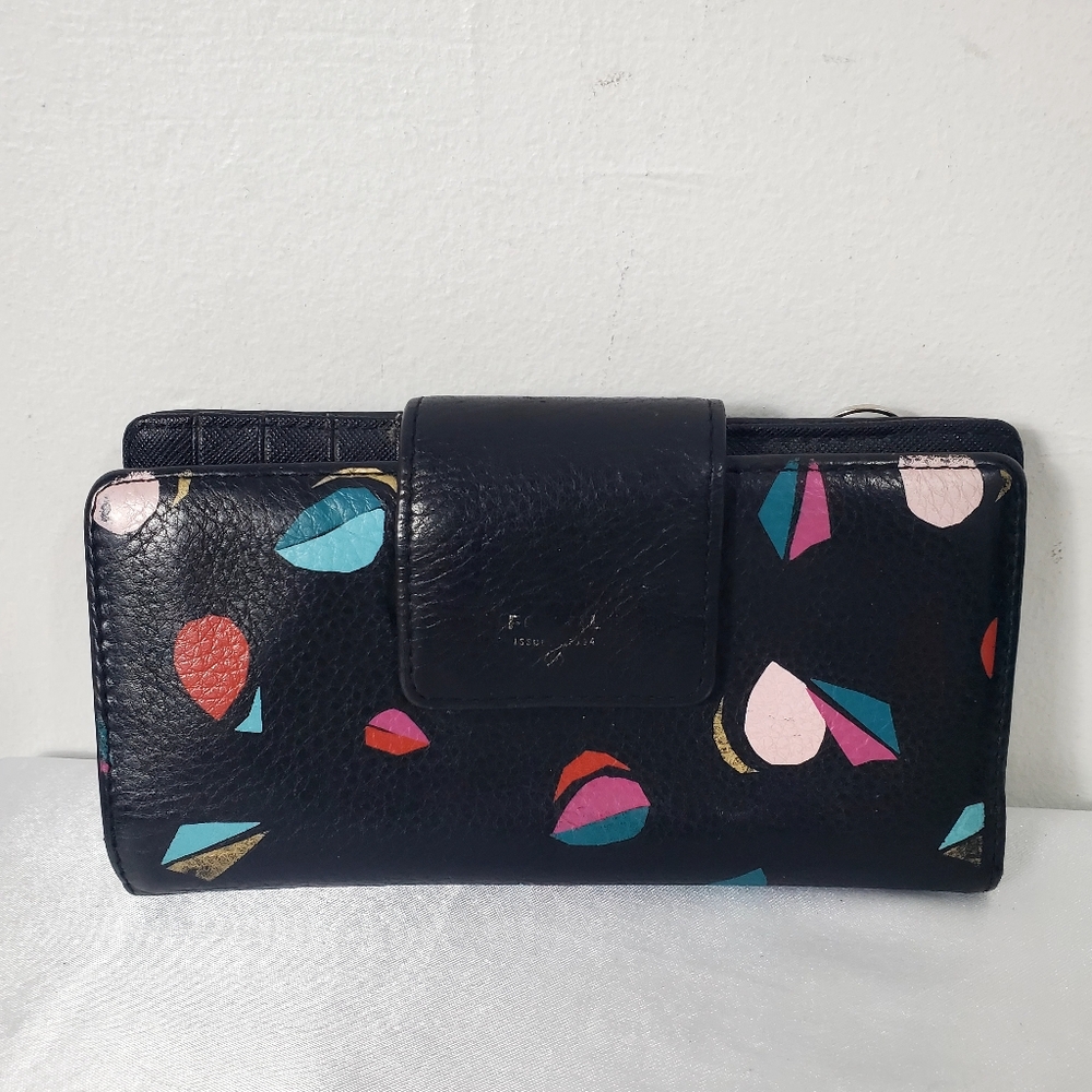 Vintage Fossil Black Leather Wallet